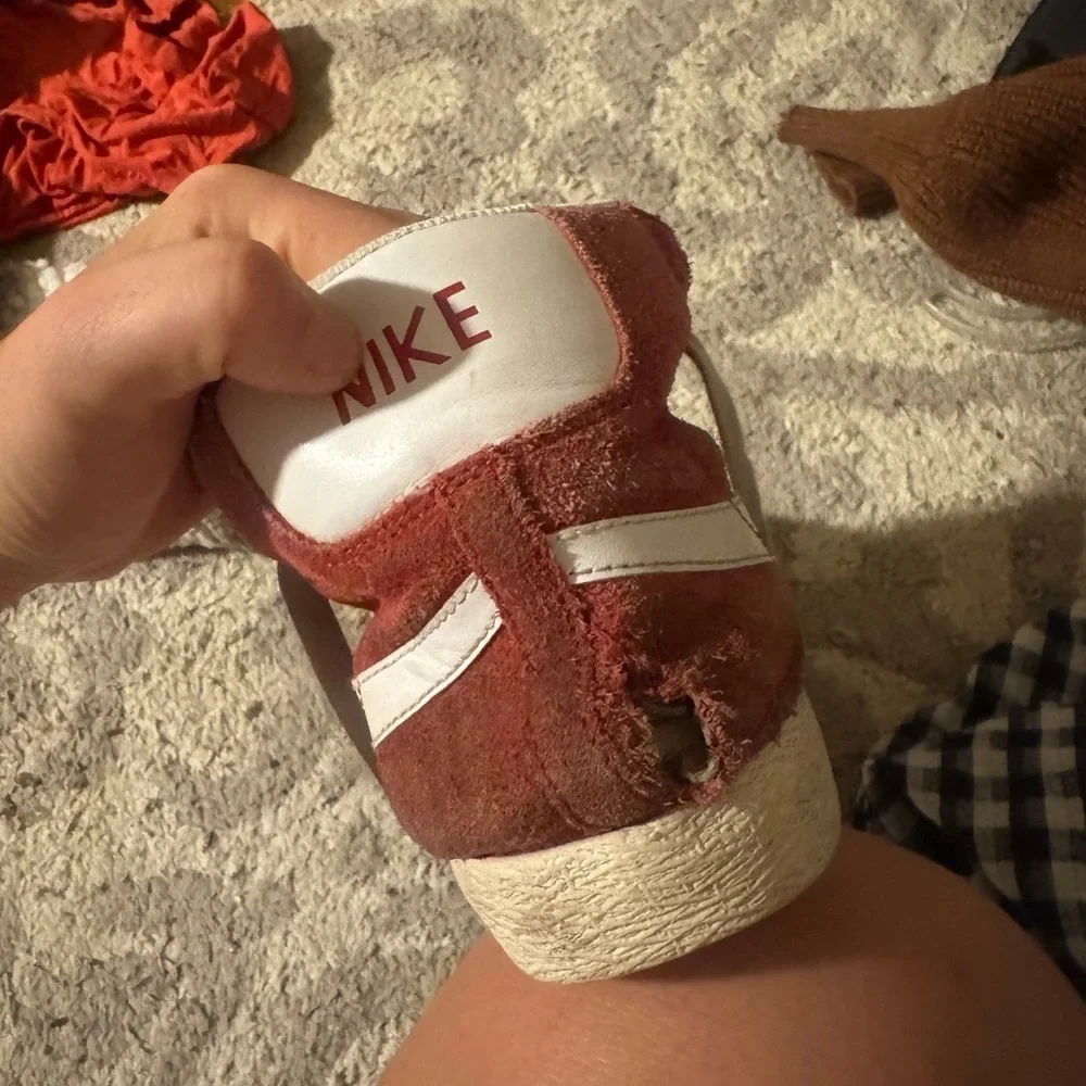 Nike Kids Red and White Sneakers